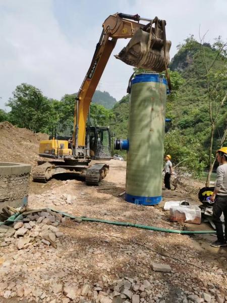 新竹雅安芦山一体化提升泵施工现场